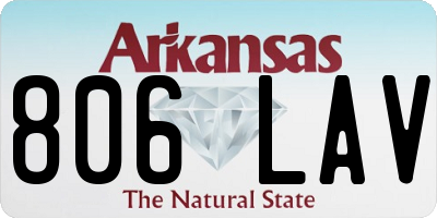 AR license plate 806LAV