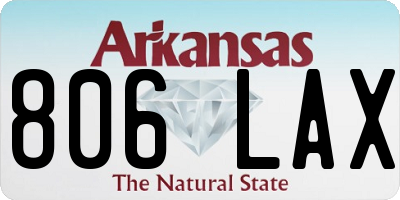 AR license plate 806LAX