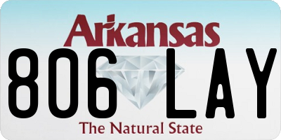 AR license plate 806LAY