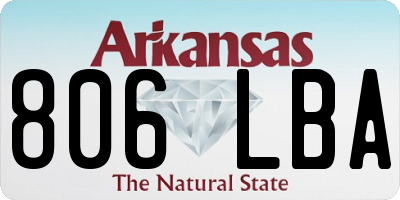 AR license plate 806LBA
