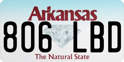 AR license plate 806LBD