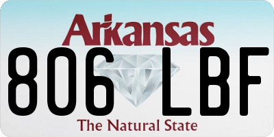AR license plate 806LBF