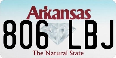 AR license plate 806LBJ