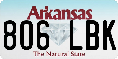 AR license plate 806LBK