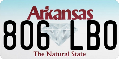 AR license plate 806LBO