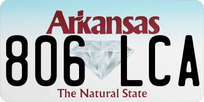 AR license plate 806LCA