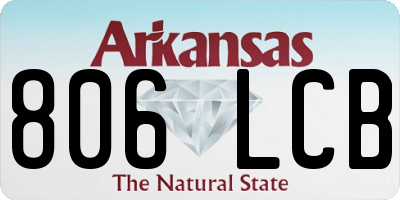 AR license plate 806LCB