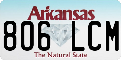 AR license plate 806LCM