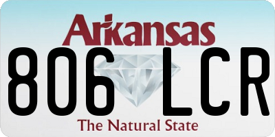 AR license plate 806LCR