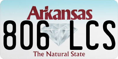 AR license plate 806LCS