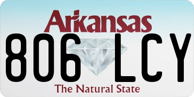 AR license plate 806LCY