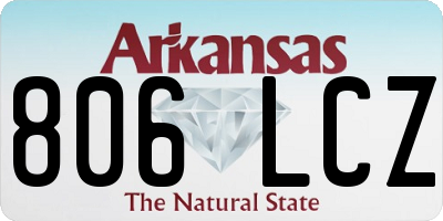 AR license plate 806LCZ