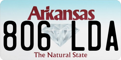 AR license plate 806LDA