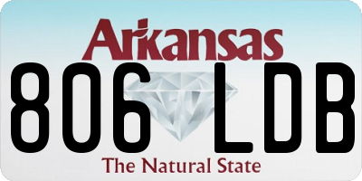 AR license plate 806LDB