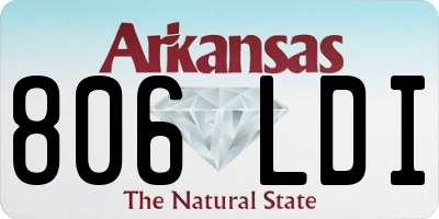AR license plate 806LDI