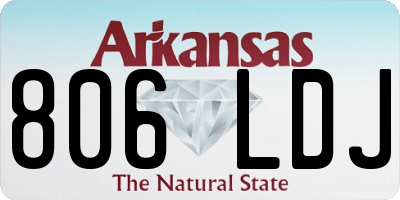 AR license plate 806LDJ