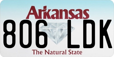AR license plate 806LDK