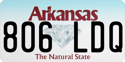 AR license plate 806LDQ