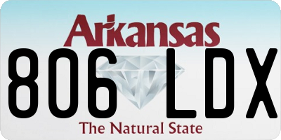 AR license plate 806LDX