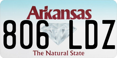 AR license plate 806LDZ