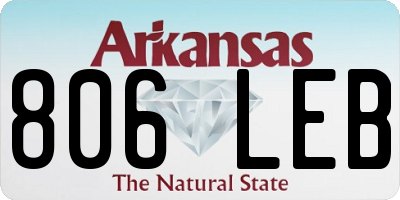 AR license plate 806LEB