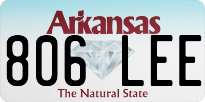 AR license plate 806LEE