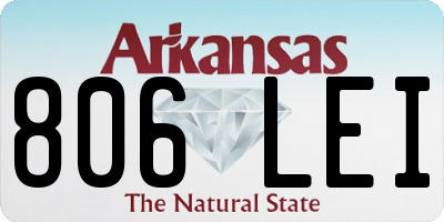 AR license plate 806LEI