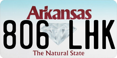 AR license plate 806LHK