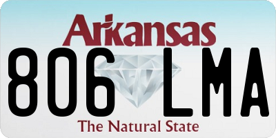 AR license plate 806LMA