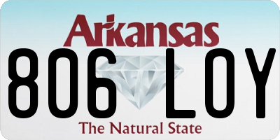 AR license plate 806LOY