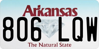 AR license plate 806LQW