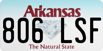 AR license plate 806LSF