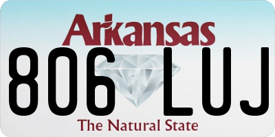 AR license plate 806LUJ