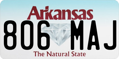 AR license plate 806MAJ