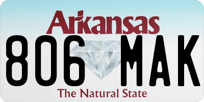 AR license plate 806MAK