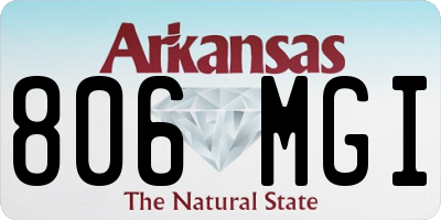 AR license plate 806MGI