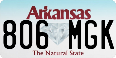 AR license plate 806MGK