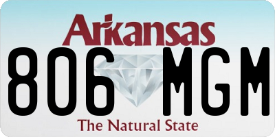 AR license plate 806MGM