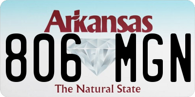 AR license plate 806MGN