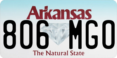 AR license plate 806MGO