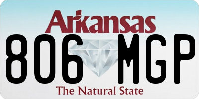 AR license plate 806MGP