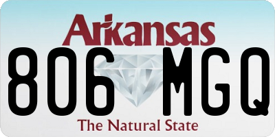 AR license plate 806MGQ
