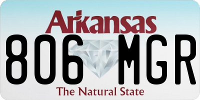 AR license plate 806MGR