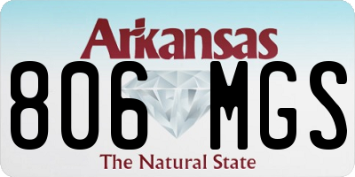 AR license plate 806MGS
