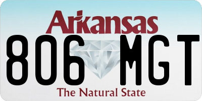 AR license plate 806MGT