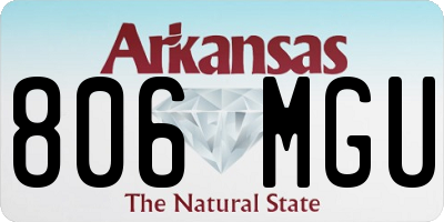 AR license plate 806MGU