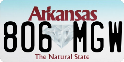 AR license plate 806MGW