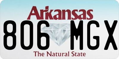 AR license plate 806MGX