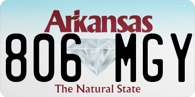 AR license plate 806MGY