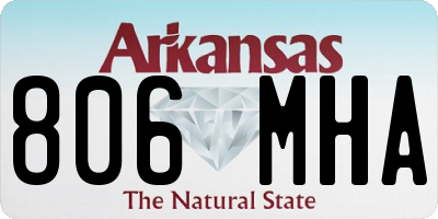AR license plate 806MHA